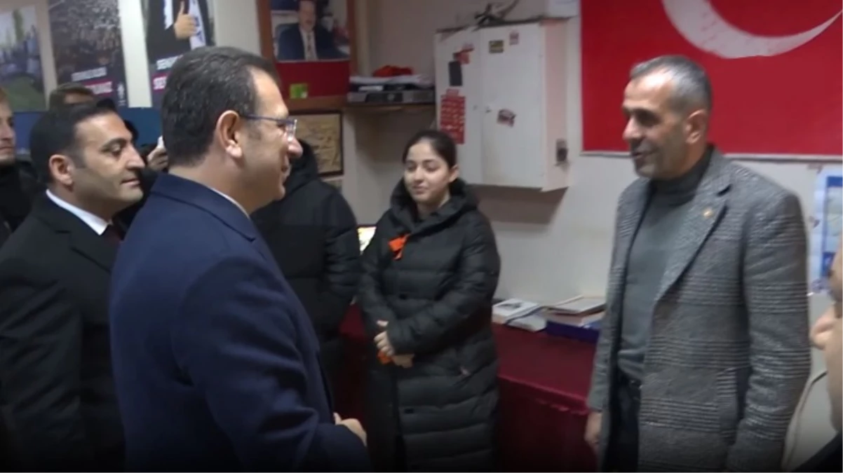 İmamoğlu, AK Parti'nin seçim ofisini ziyaret etti