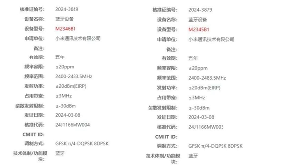 Xiaomi mi Band 9 ve 9 NFC Radyo Sertifikası Aldı