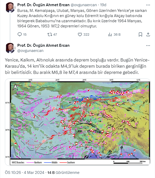 Çanakkale'deki sarsıntı sonrası Prof. Dr. Ahmet Ercan'dan korkutan uyarı