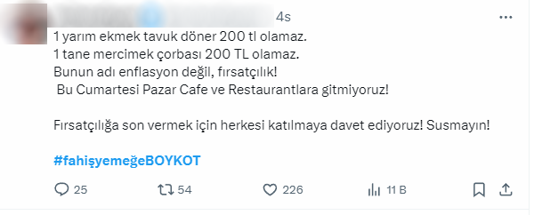 Fahiş fiyatlar isyan ettirdi! Restoran ve kafelerde boykot hareketi büyüyor