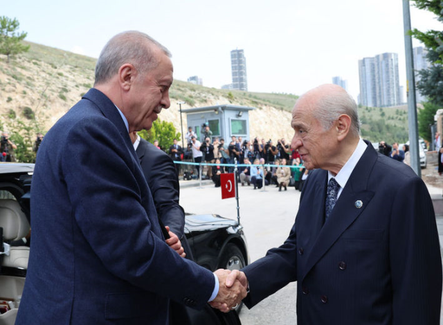 Cumhurbaşkanı Erdoğan ve MHP Genel Başkanı Bahçeli, seçimden sonra ilk kez bir araya geldi